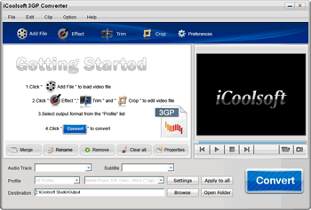 Screenshot of iCoolsoft 3GP Converter