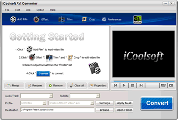 iCoolsoft AVI Converter 3.1.12 screenshot