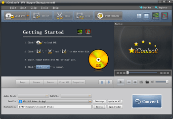 Click to view iCoolsoft DVD Ripper 5.0.6 screenshot