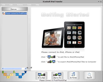 iCoolsoft iPad Transfer screen shot