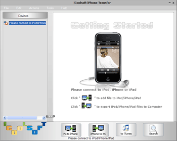 iCoolsoft iPhone Transfer screen shot