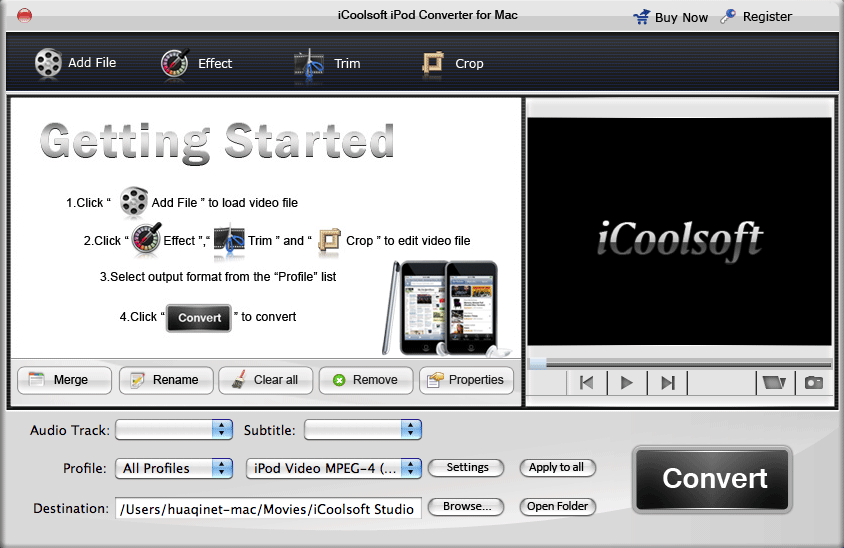 iCoolsoft iPod Converter for Mac