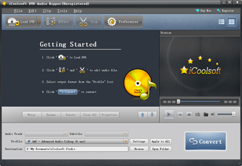 iCoolsoft DVD Audio Ripper screenshot