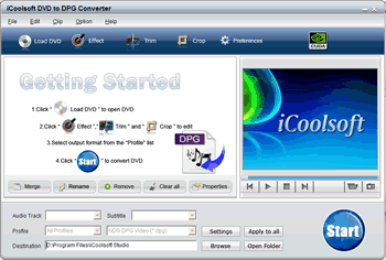 iCoolsoft DVD to DPG Converter software