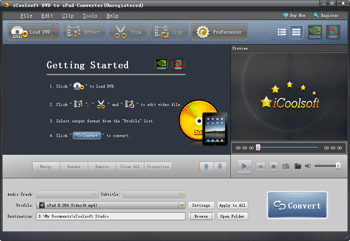 Windows 7 iCoolsoft DVD to iPad Converter 5.0.6 full