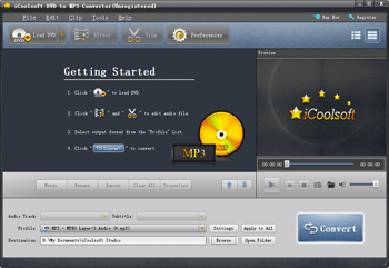 iCoolsoft DVD to MP3 Converter screenshot