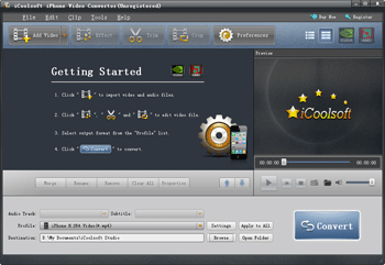iCoolsoft iPhone Video Converter screenshot