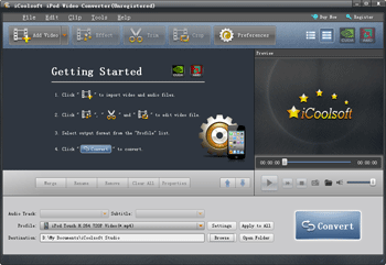 iCoolsoft iPod Video Converter screenshot