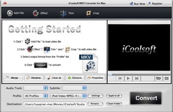 iCoolsoft MKV Converter for Mac