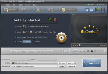 iCoolsoft Total Video Converter screenshot